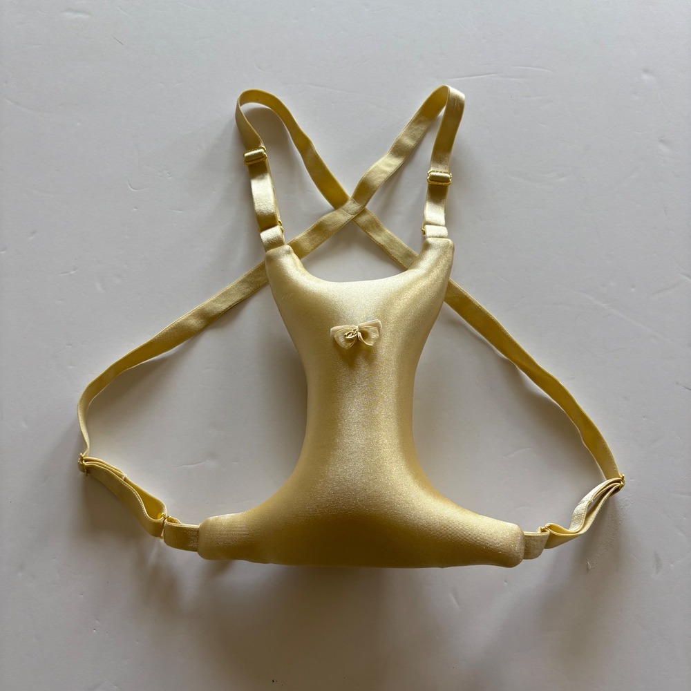 Intimia Breast Pillow Gold Satin Anti-Wrinkle Chest Support Bra One Size